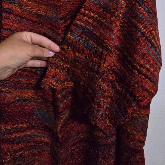 Faded Glory Cold Shoulder Bo-Ho Sweater - Picture 2 of 4